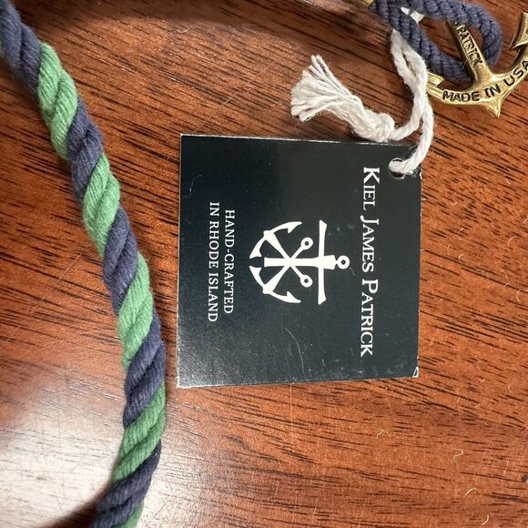 Mark & Graham Kiel James Patrick Green & Navy Nautical Cord Bracelet -New w/ Box - Picture 5 of 11
